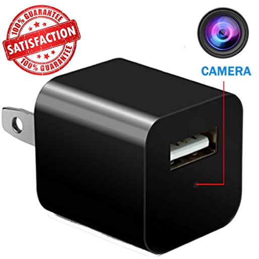 [2018 Edition] Hidden Camera USB Phone Charger - 1080P HD Video Recording With 32GB Memory & Motion Detection - Nanny Spy Cam for Professional Surveillance