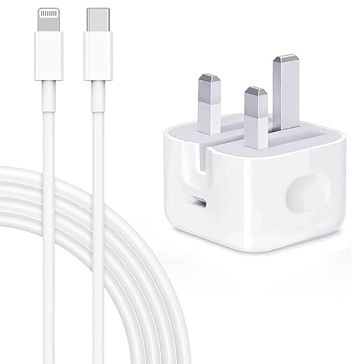 Case Logic [Apple MFi Certified] iPhone 20W PD Fast Charger, Type C Power Block Wall Plug Adapter w/ 6.6FT USB-C to Lightning Cable Compatible w/ iPhone 14 13 12 11 Pro Mini XS XR X, iPad, AirPod