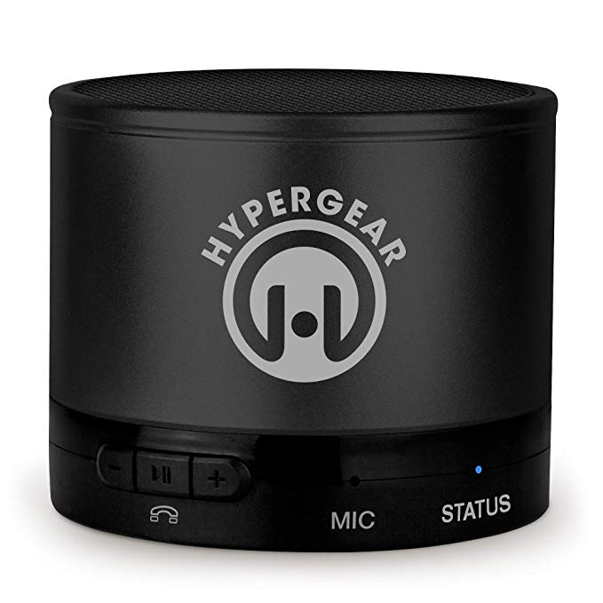 HyperGear MiniBoom Wireless Speaker Is Engineered To Deliver HD Stereo Sound & Precision Bass. Connect Any Bluetooth-enabled Device to Stream Music, Take Calls with The Hands-free Speakerphone (Black)