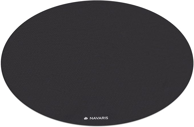 Navaris Round Yoga Mat - 47" Diameter Circular Exercise Mat 1/4" Thick - Non-Slip Mat for Cardio, Workout, Fitness, Tai Chi, Meditation - Size Small