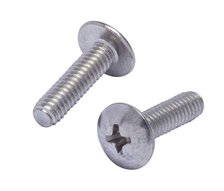 #8-32 X 5/8" Stainless Phillips Truss Head Machine Screw, (100pc), Coarse Thread, 18-8 (304) Stainless Steel, by Bolt Dropper