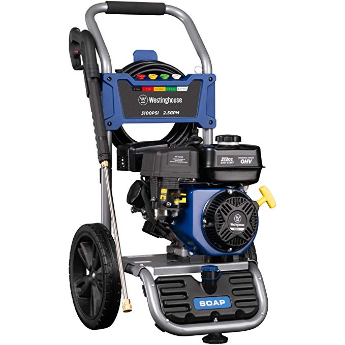 Westinghouse Gasoline Powered Pressure Washer, WPX3100H, Soap Tank and Five Nozzle Set