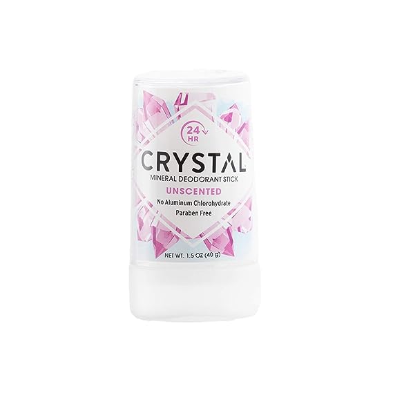 Crystal Body Deodorant Travel Stick, Unscented 1.5 oz ( pack of 4)