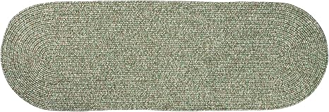 Super Area Rugs Green Woven Braided Rug Rustic Living Indoor/Outdoor Braided Rug - Soft & Reversible Runner 2' x 5'