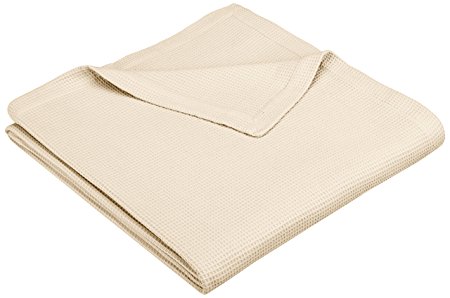 Pinzon Brushed Cotton Waffle Blanket - Full/Queen, Natural