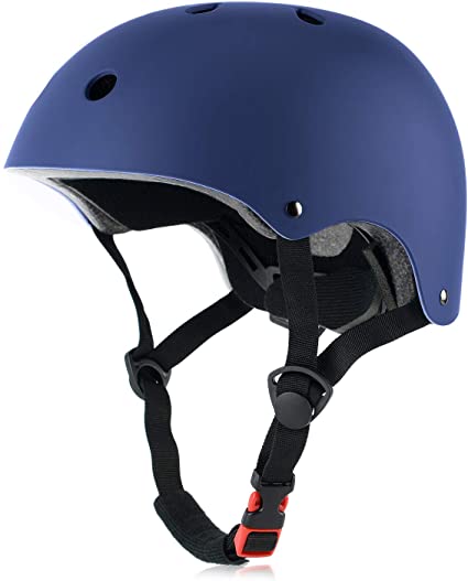 OUWOR Skateboard Helmet CPSC Certified Lightweight Adjustable, Multi-Sport for Cycling Skating Scooter, 3 Sizes
