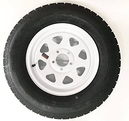 205/75R15 Radial Trailer Tire with 15″ White Spoke Rim