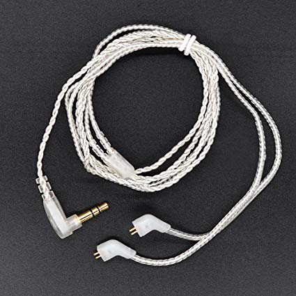 Fibest New KZ ZST/ZST Pro Dedicated Cable 0.75mm 2-Pin Upgraded Plated Silver Cable 2 PIN Upgrade Cable Ues For KZ ZST