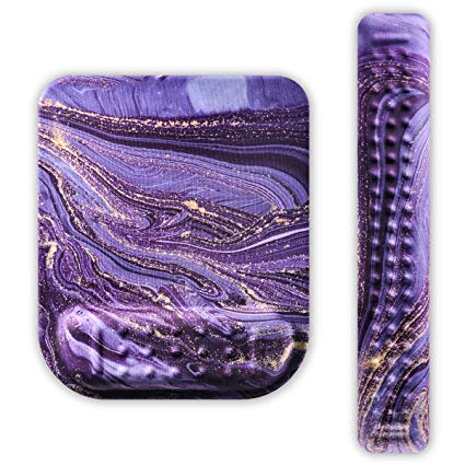 Keyboard Wrist Rest and Mouse Pad Wrist Rest Set Gel Wrist Support for Relieve Wrist Pain, Typist, Avid Gamer, Compact Perfect Height Cushion Pad Ergonomic Acupoint Massage Support&nbsp;-Purple Marble