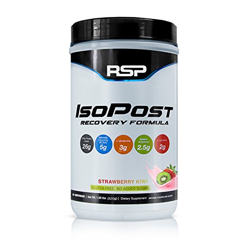 RSP Nutrition IsoPost Whey Isolate Formula for Muscle Building and Recovery, Strawberry Kiwi, 2 Pound