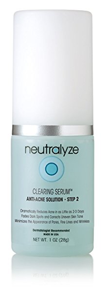 Neutralyze Moderate To Severe Acne Clearing Serum - Maximum Strength Acne Treatment Gel With Salicylic Acid   Mandelic Acid   Nitrogen Boost Skincare Technology