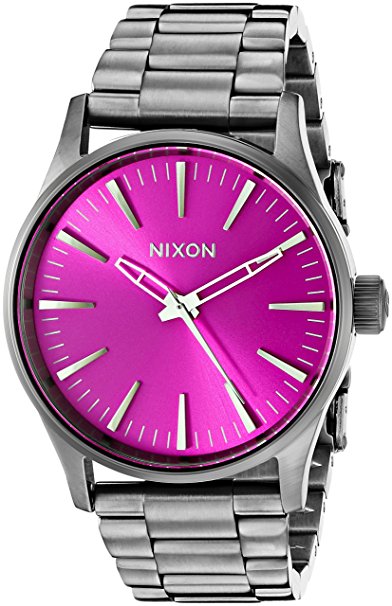 Nixon Men's A4502096 Sentry 38 SS Analog Display Japanese Quartz Grey Watch