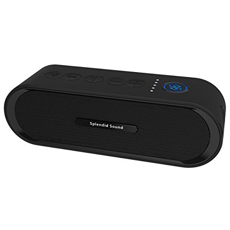 Portable Bluetooth Speaker, 2x8W iPop Outdoor Wireless Speaker 4.2 Powerful Stereo Sound with Awesome Bass and Built-in Mic , Works for iPhone, iPad, Phones, Laptops and More (Black)