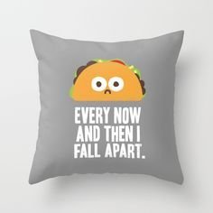 ArtoutletMF Taco Eclipse of the Heart Throw Pillow whimsical funny cute kawaii home soft furnishings pillow cushion