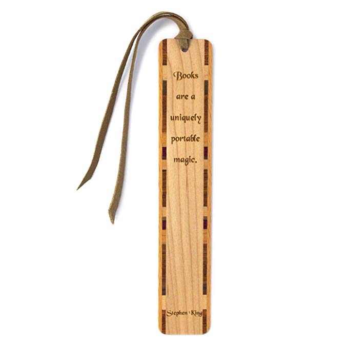 Stephen King Quote Engraved Wooden Bookmark with Tassel - Search B071NGWF1H to see personalized version.
