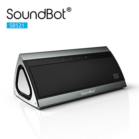 SoundBot SB521 Bluetooth Speakers (Stainless Steel Brushed Metallic)