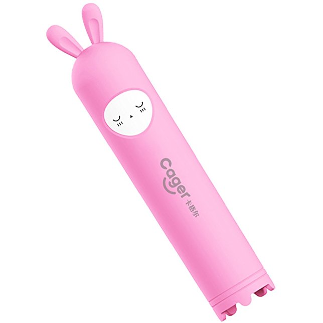3000mAh Portable Power Bank Cute Lovely Designed for Couples Gift Rabbit Silicon Rubber Case Mini Crashproof Shockproof Dustproof Scratch-resistant Mobile Battery Charger (Pink)­