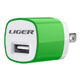 Wall Charger Liger Universal USB Wall Charger Made for Iphone 6 5 5s 5c 4S Ipad 2 3 4 Ipad Mini Ipod Touch Ipod Nano Samsung Galaxy S5 S4 S3 Note 2 3 And Most Android Phons Green
