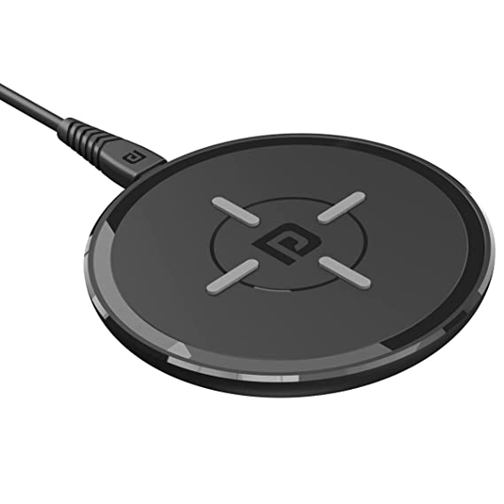 Portronics Freedom 2 15W Wireless Charging Pad with Type C Input, LED Indicator, Charger for Apple iPhone 13 and Samsung Devices(Black)