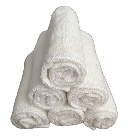 Bamboo Baby Washcloths - Seben Baby - 10"x10" - 6 Pack (White)
