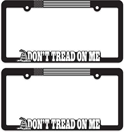 Ghost Don't Tread On Me Raised Letter License Plate Frame. Set of Two.