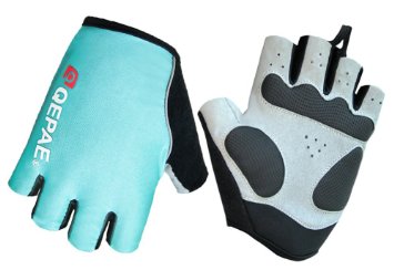 QEPAE® Biking Gloves Gel Pad Luminous Fingerless Glove Crossfit Gloves For Safe Night Riding Cycling Hiking Spinning