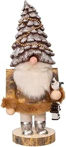 Kurt Adler 10-Inch Wooden Rustic Glamour Gnome Nutcracker