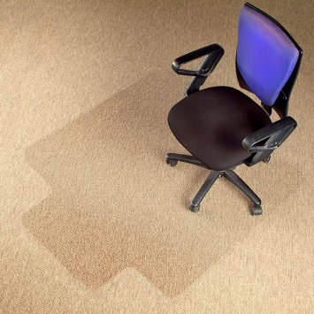 Office Marshal Premium Chair Mat with Lip PVC - 36 x 48 - Carpet Protection Mat Low  Medium Pile Clear Studded Rectangular
