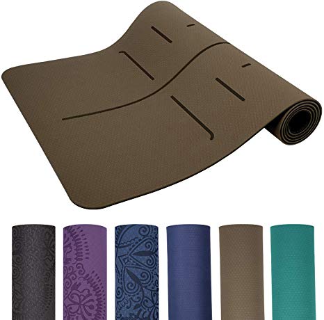 TOPLUS Yoga Mat, Classic Pro Fitness Mat TPE Eco Friendly Non Slip Exercise Mat with Carrying Strap-Workout Mat for Yoga, Pilates and Gymnastics 183 x 61 x 0.6CM