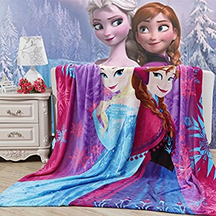 Blaze Children's Cartoon Printing Blanket Coral Fleece Blanket 59 By 79 (Frozen)
