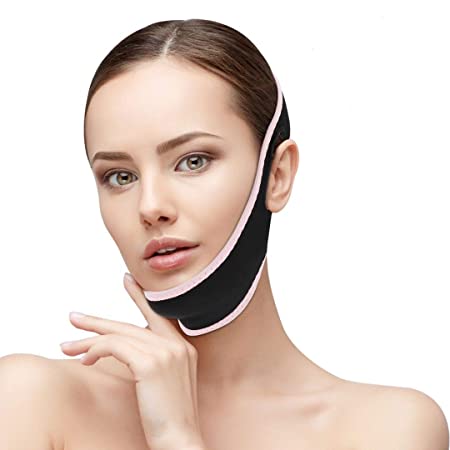 CAMTOA Facial Slimming Strap,Pain-Free Face Lifting Belt,Double Chin Reducer, V Line Face Lift for Women Eliminates Sagging Skin Lifting Firming Anti Aging(Pink)