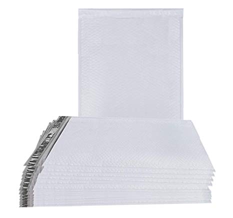 Poly Bubble Mailers 14x19 Airjackets Padded envelopes 14 x 19. Pack of 10 white XL large cushion envelopes. Dual Peel and Seal & Zip tear strip. Shipping, mailing. Reusable Air jackets.
