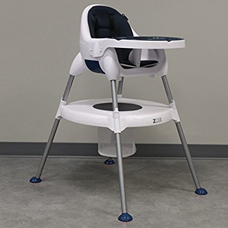 ZOE 5-in-1 BEST CONVERTIBLE HIGH CHAIR, BOOSTER SEAT & TODDLER TABLE & CHAIR SET (London Navy)