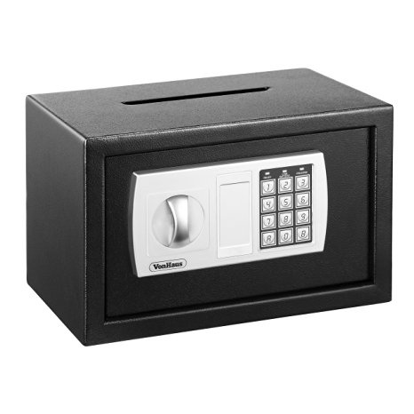 VonHaus Compact Electronic Digital Home Security Solid Steel Safe with Posting Slot 9.5lbs