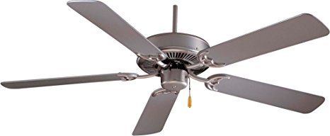 MinkaAire F546-BS 42-Inch Contractor Ceiling Fan with 5 Blades, Brushed Steel