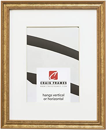 Craig Frames 314GD 24 x 36 Inch Ornate Gold Picture Frame Matted to Display a 20 x 30 Inch Photo