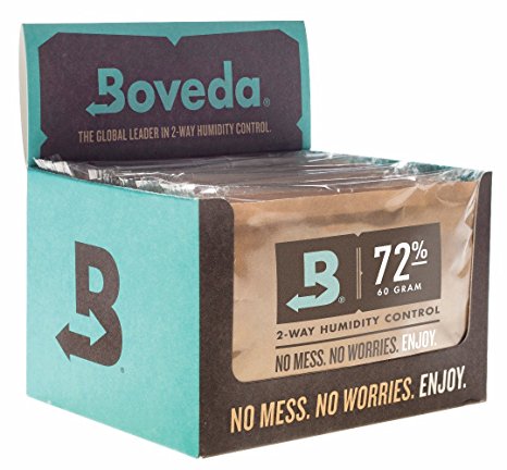 Boveda 72-Percent RH Retail Cube Humidifier/Dehumidifier, 60gm - Pack of 12