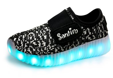 Santiro Kids 7 Colors LED Light up Shoes for Boys Girls(Toddler/Little Kid/Big Kid)