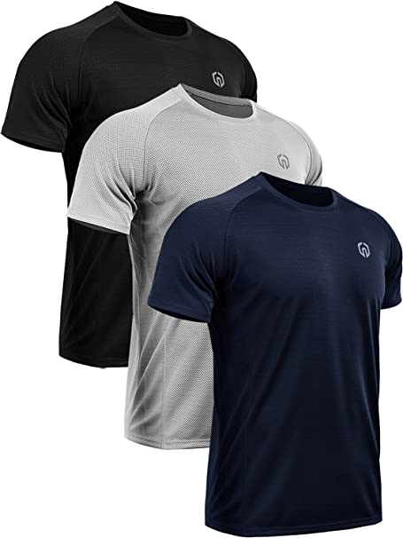 Neleus Men's Dry Fit Mesh Athletic Shirts