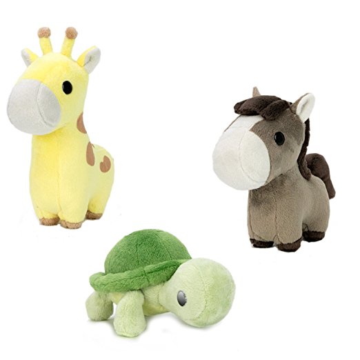 BELLZI Baby Stuffed Animal Plush Toy Set - Adorable Plushie Toys and Gifts! - Includes Pony Toy Stuffed Animal, Giraffe Stuffed Animal, Turtle Stuffed Animal - Poni, Torti, and Giraffi