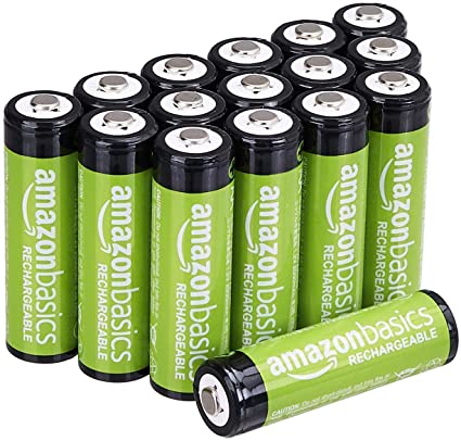 AmazonBasics AA Rechargeable Batteries (16-Pack) Pre-charged - Battery Packaging May Vary