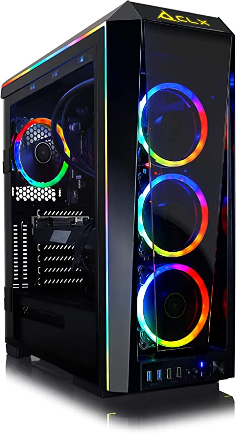 CLX Set VR-Ready Gaming Desktop - Liquid Cooled AMD Ryzen 9 5950X 3.4GHz 16-Core Processor, 64GB DDR4 Memory, GeForce RTX 3090 24GB GDDR6X Graphics, 1TB SSD, 6TB HDD, WiFi, Windows 11 Home 64-bit