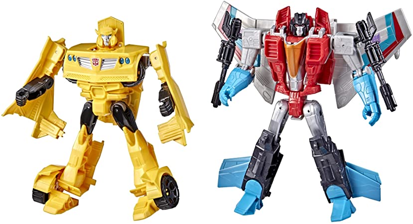 Transformers Toys Heroes and Villains Bumblebee and Starscream 2-Pack Action Figures - for Kids Ages 6 and Up, 7-inch