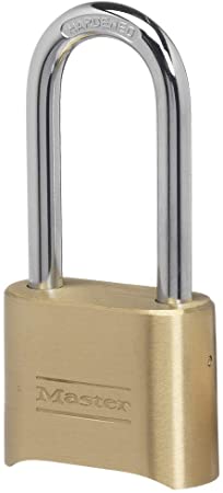 Master Lock 175LH Set Your Own Combination Padlock, 2-1/4 in. Shackle, Brass Finish
