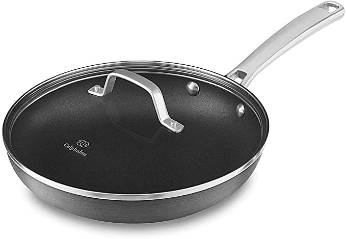 Calphalon 2103869 Classic 10-Inch Omelette Fry Pan with Cover, Black