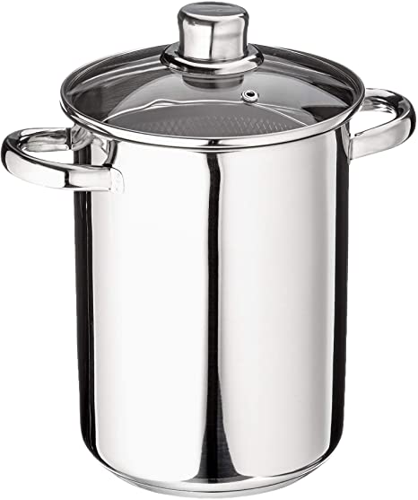 ELO Stainless Steel 4.8-Quart Asparagus Party Pot with Steamer Basket, Induction Ready