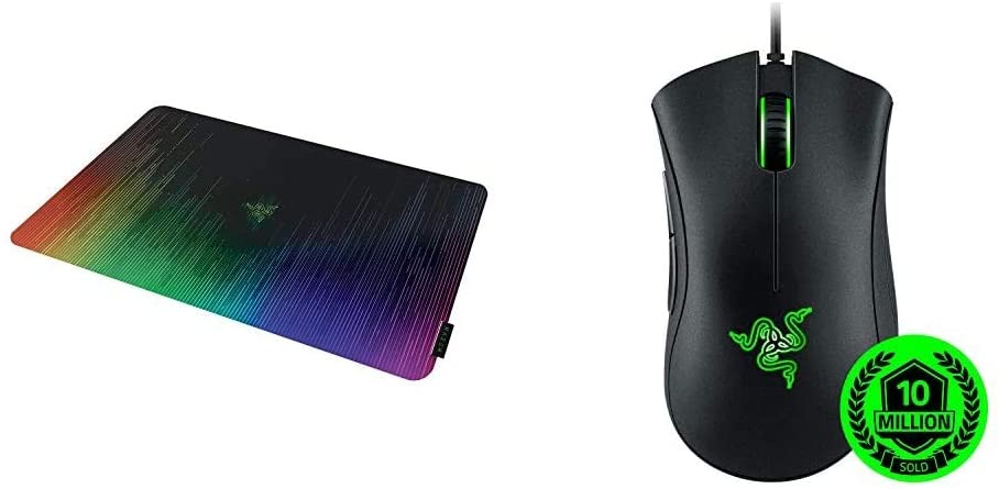 Razer DeathAdder Essential Black Gaming Mouse   Sphex V2 Gaming Mousepad Bundle