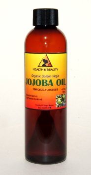 Jojoba Oil Golden Pure Organic Carrier Unrefined Raw Virgin Cold Pressed 4 oz