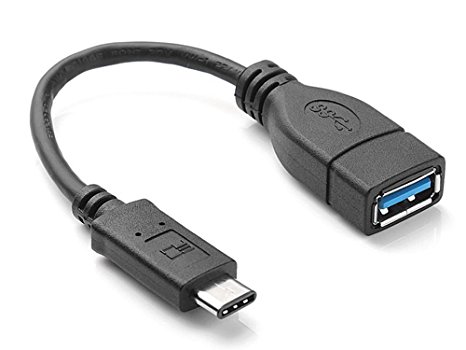 USB 3.1 Type-C OTG Adapter, IVSO USB 3.1 Type-C Male to USB 3.0 A Female OTG Host Cable (Black)