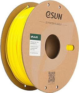 eSUN High Speed PLA  Filament 1.75mm, 3D Printer Filament Speedy PLA Plus for Fast Printing, Dimensional Accuracy  /- 0.03mm, 1KG Cardboard Spool (2.2 LBS) 3D Printing Filament for 3D Printers, Yellow